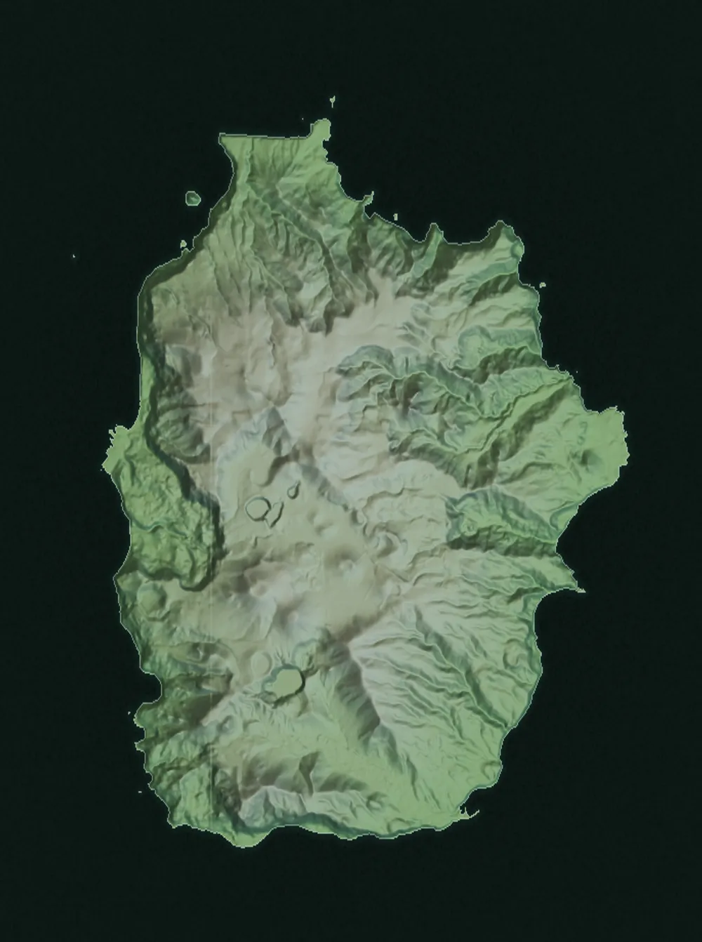 Shaded relief of Flores